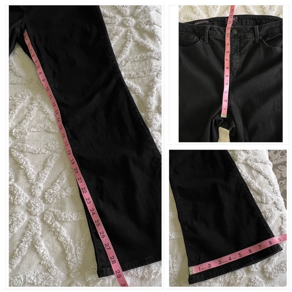 NYDJ Barbara Bootcut Black Denim Stretch Lift X Tuck Technology Jeans 14 Short - Picture 12 of 15